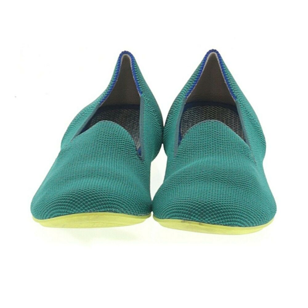 ROTHY'S The Loafer casual eco friendly everyday flats jade green Retired Size 6 - Picture 2 of 8